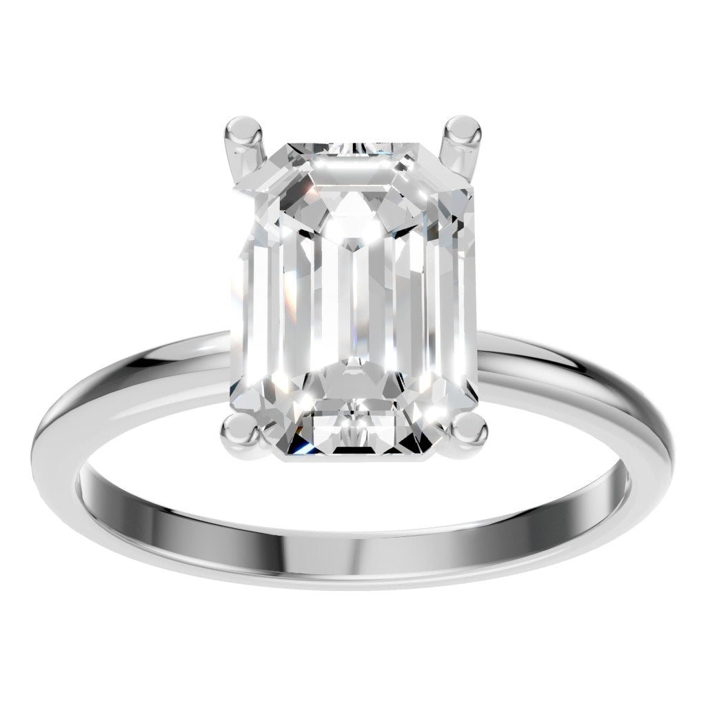 RI-7657 White Gold Ring SET - Front View