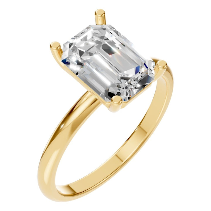 Solitaire Ring Mounting - Emerald 9x6.5mm