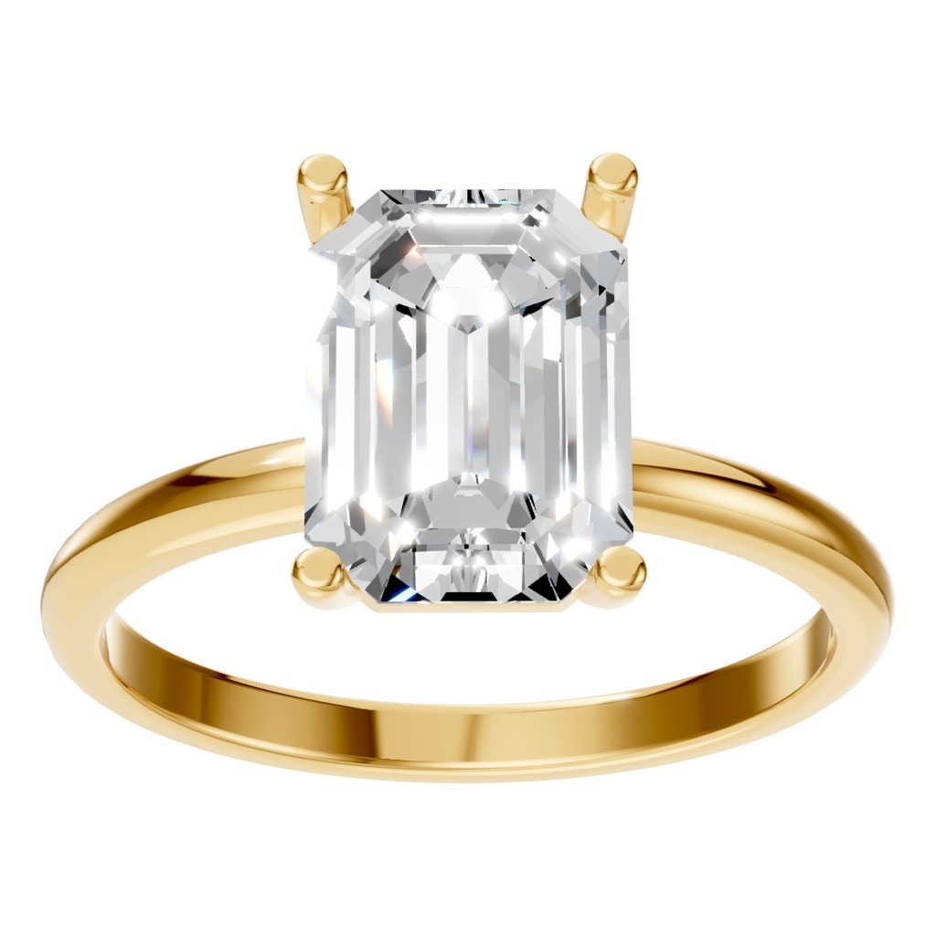 RI-7657 Yellow Gold Ring SET - Front View