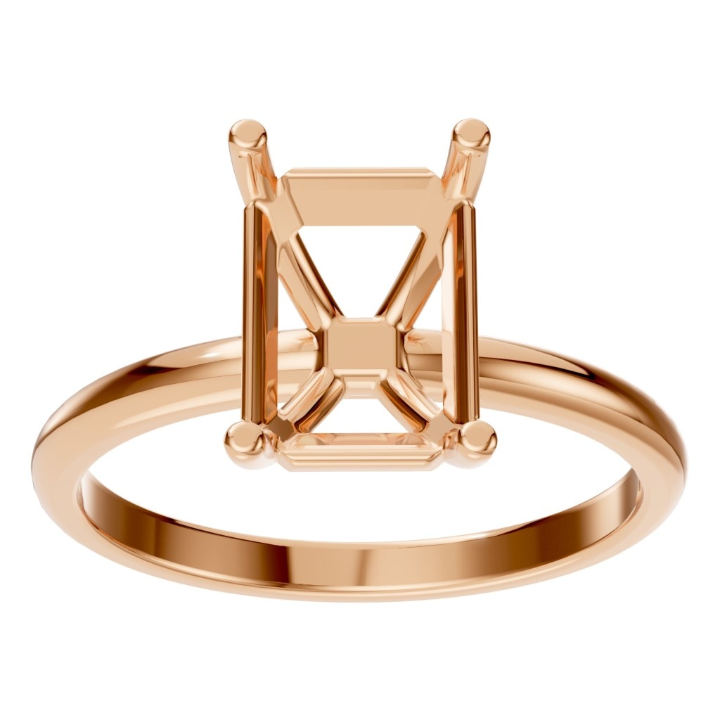 RI-7657 Rose Gold Ring UNSET - Front View
