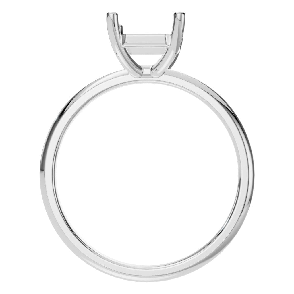 RI-7657 White Gold Ring UNSET - Top View