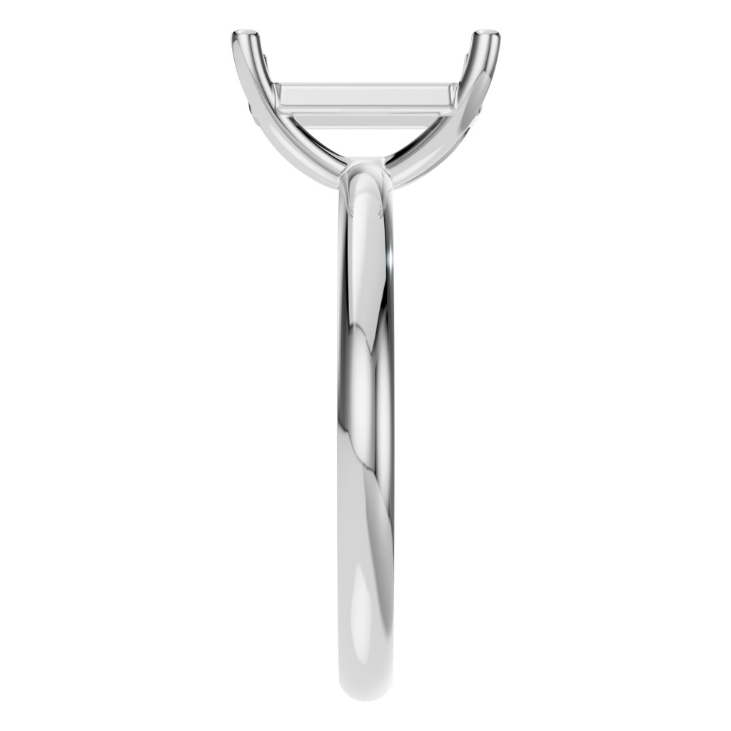 RI-7657 White Gold Ring UNSET - Side View