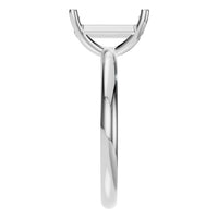 RI-7657 White Gold Ring UNSET - Side View