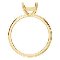 RI-7657 Yellow Gold Ring UNSET - Top View