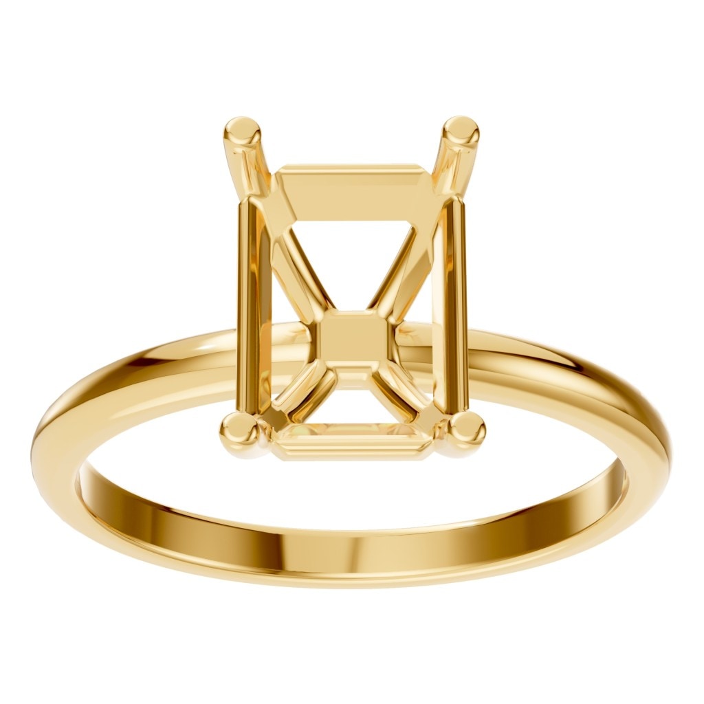 RI-7657 Yellow Gold Ring UNSET - Front View