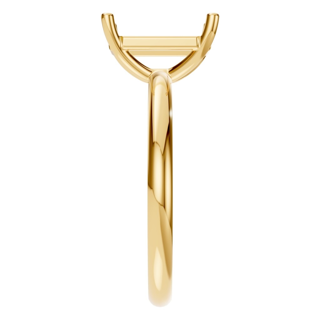 RI-7657 Yellow Gold Ring UNSET - Side View