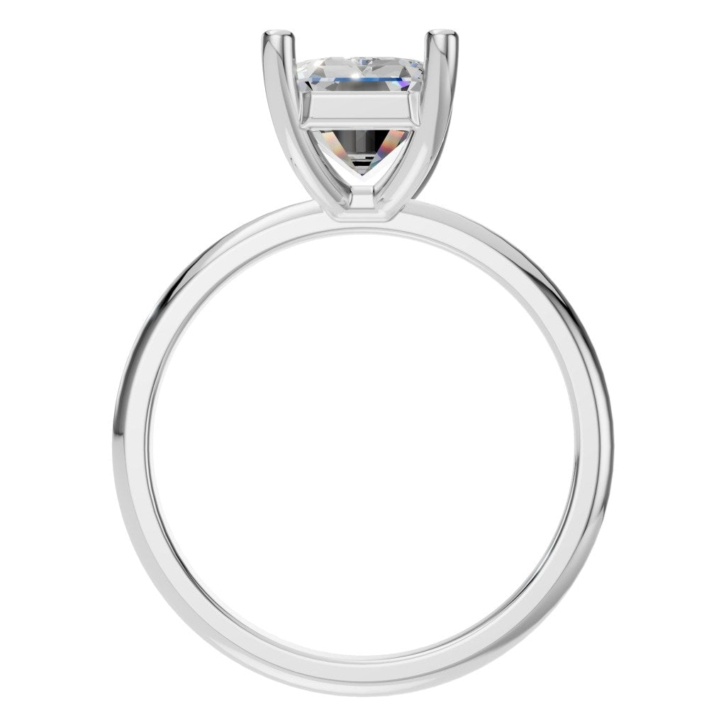 RI-7657 White Gold Ring SET - Top View