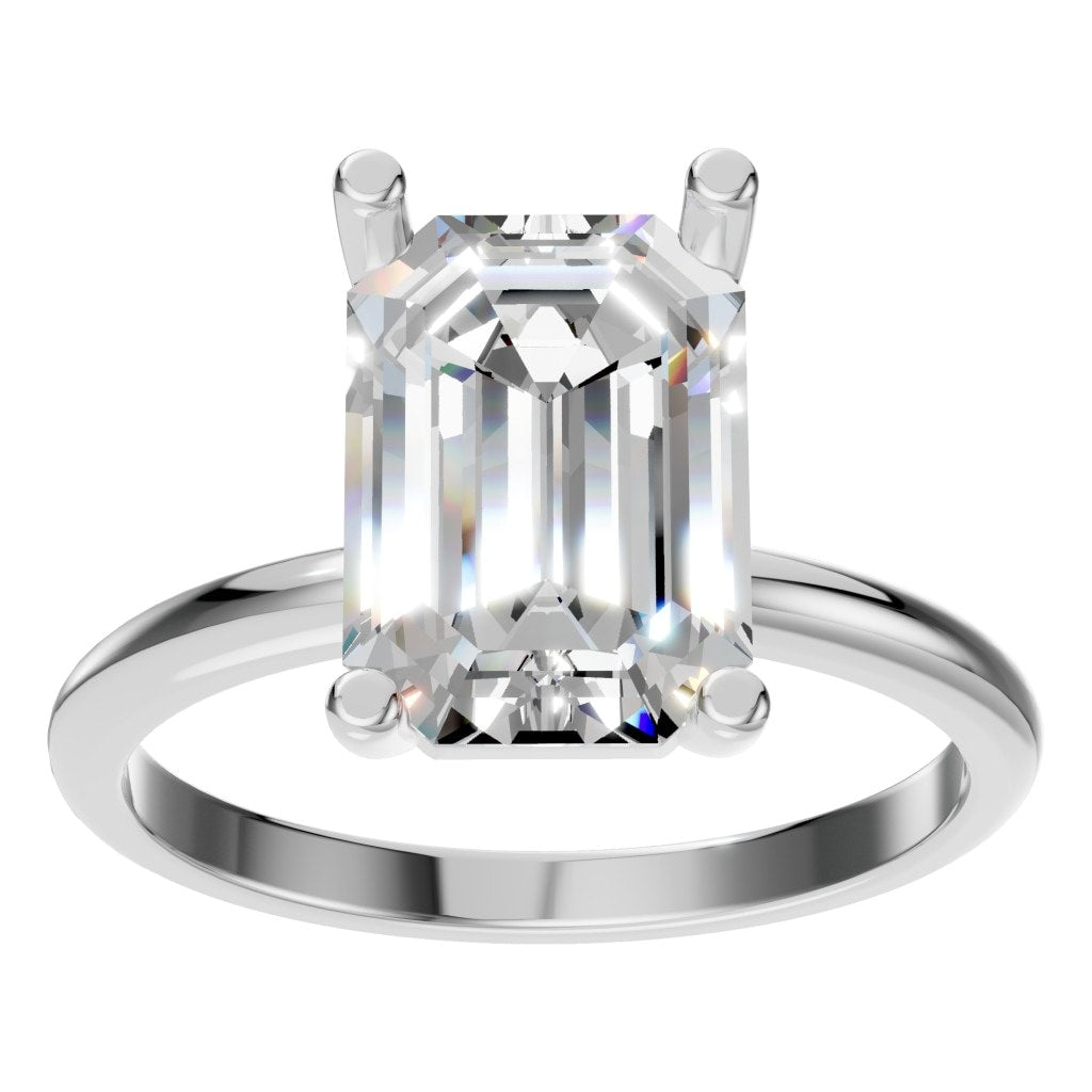 RI-7657 White Gold Ring SET - Front View