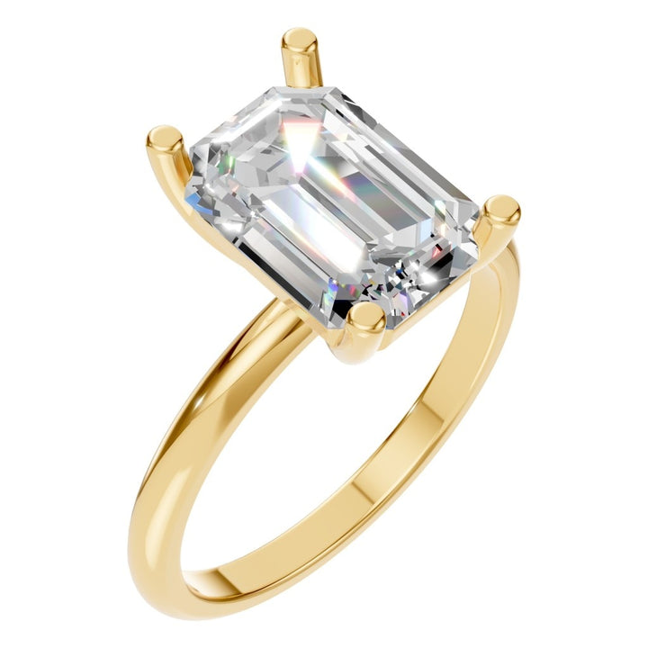 Solitaire Ring Mounting - Emerald 10x7mm
