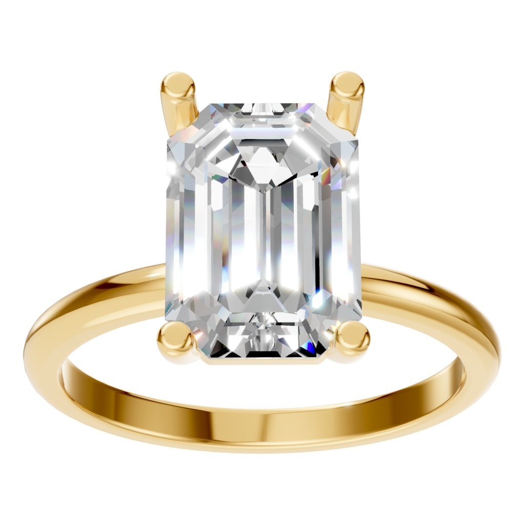 RI-7657 Yellow Gold Ring SET - Front View