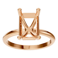 RI-7657 Rose Gold Ring UNSET - Front View