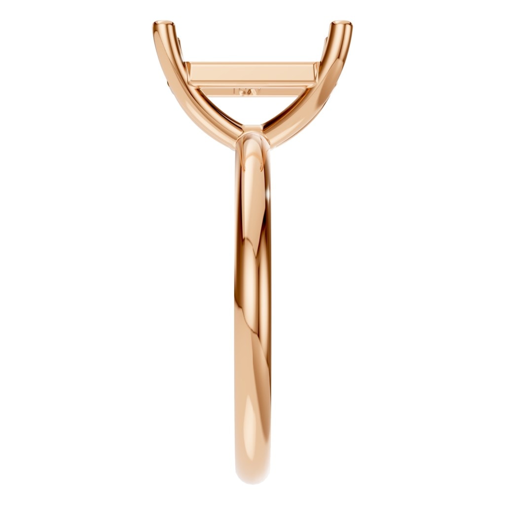 RI-7657 Rose Gold Ring UNSET - Side View