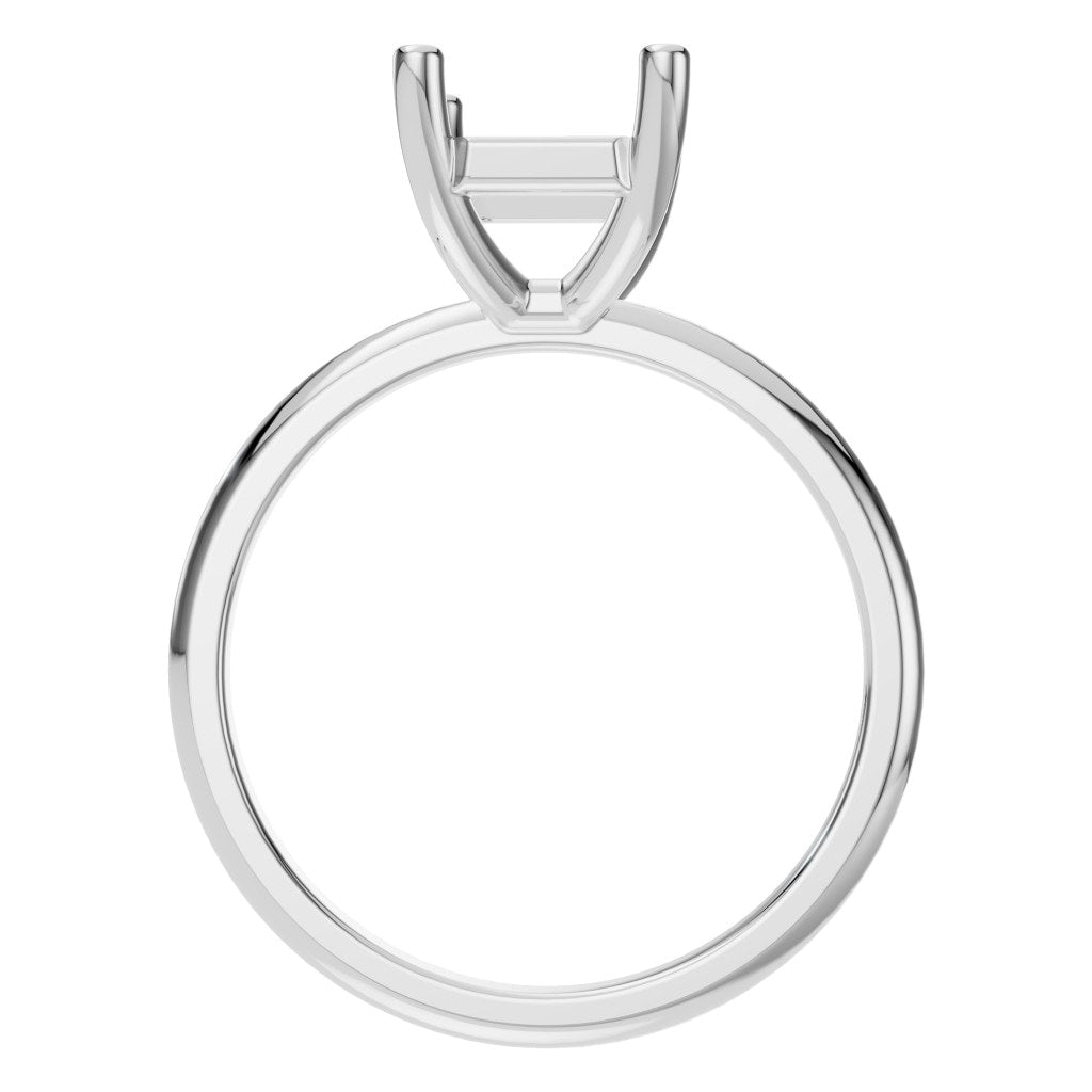 RI-7657 White Gold Ring UNSET - Top View