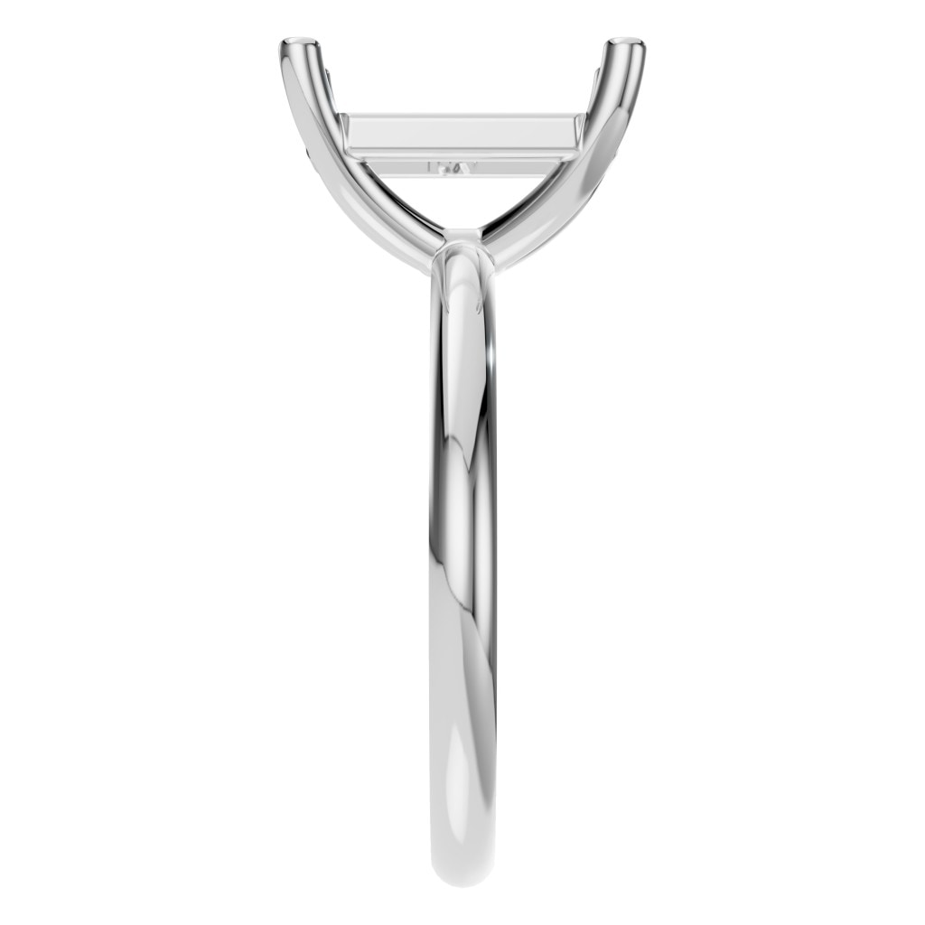 RI-7657 White Gold Ring UNSET - Side View