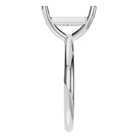 RI-7657 White Gold Ring UNSET - Side View