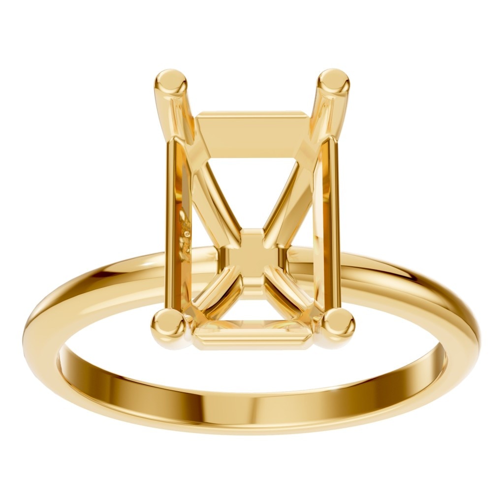 RI-7657 Yellow Gold Ring UNSET - Front View