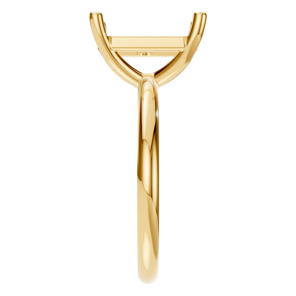 RI-7657 Yellow Gold Ring UNSET - Side View