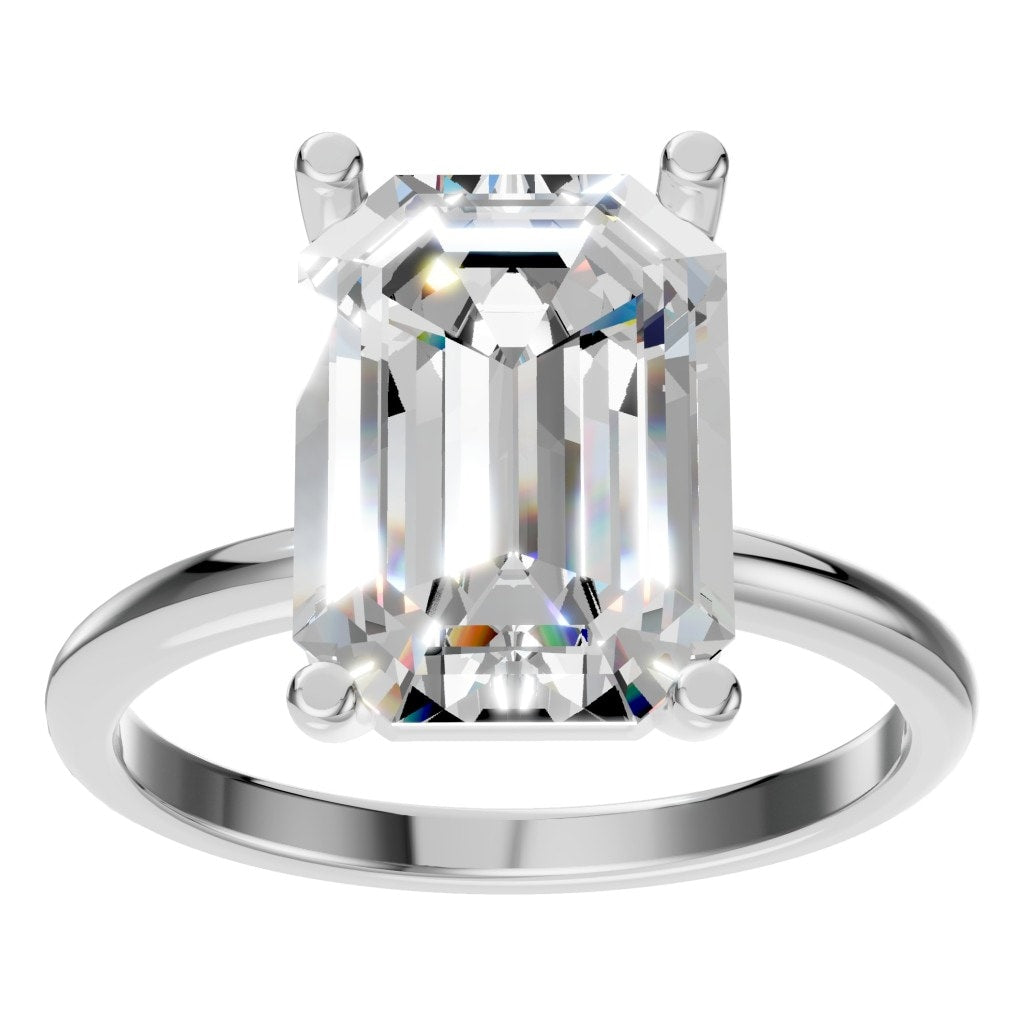 RI-7657 White Gold Ring SET - Front View