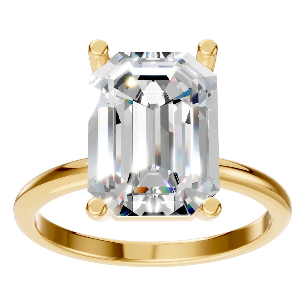 RI-7657 Yellow Gold Ring SET - Front View