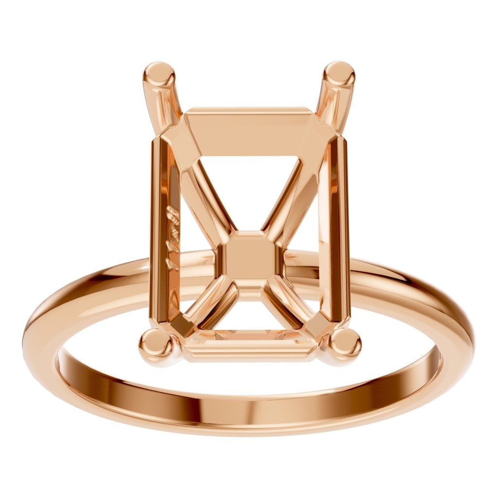 RI-7657 Rose Gold Ring UNSET - Front View