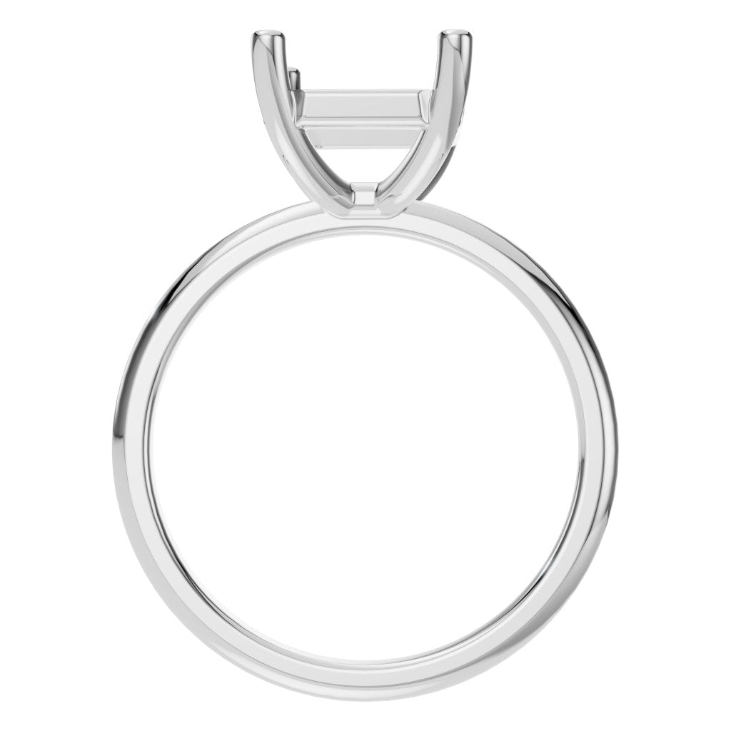 RI-7657 White Gold Ring UNSET - Top View