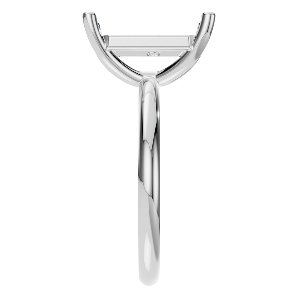 RI-7657 White Gold Ring UNSET - Side View