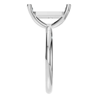 RI-7657 White Gold Ring UNSET - Side View