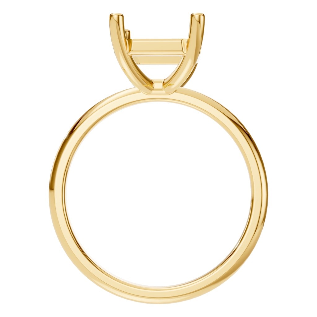 RI-7657 Yellow Gold Ring UNSET - Top View
