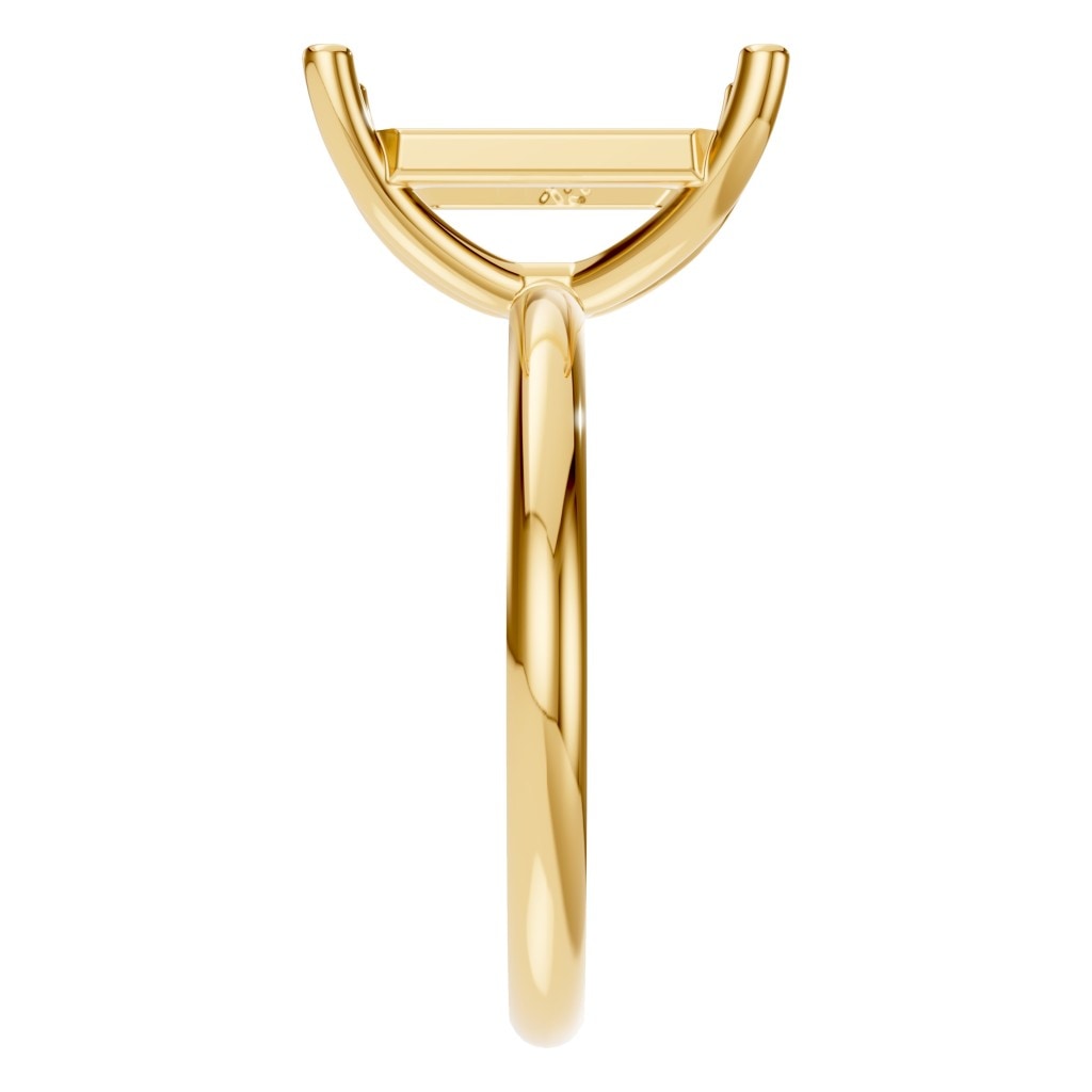 RI-7657 Yellow Gold Ring UNSET - Side View