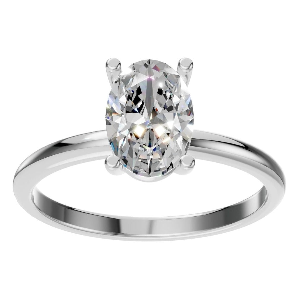 RI-7657 White Gold Ring SET - Front View