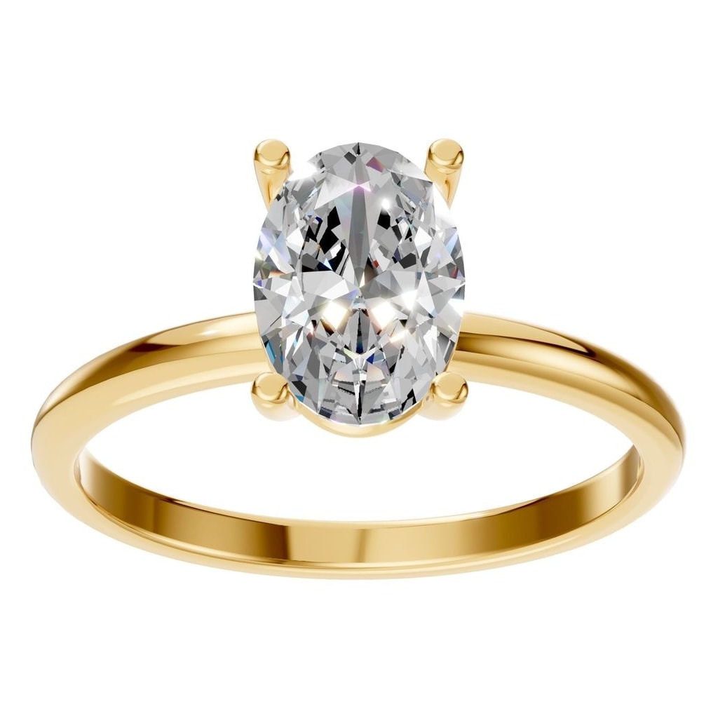 RI-7657 Yellow Gold Ring SET - Front View