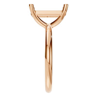 RI-7657 Rose Gold Ring UNSET - Side View