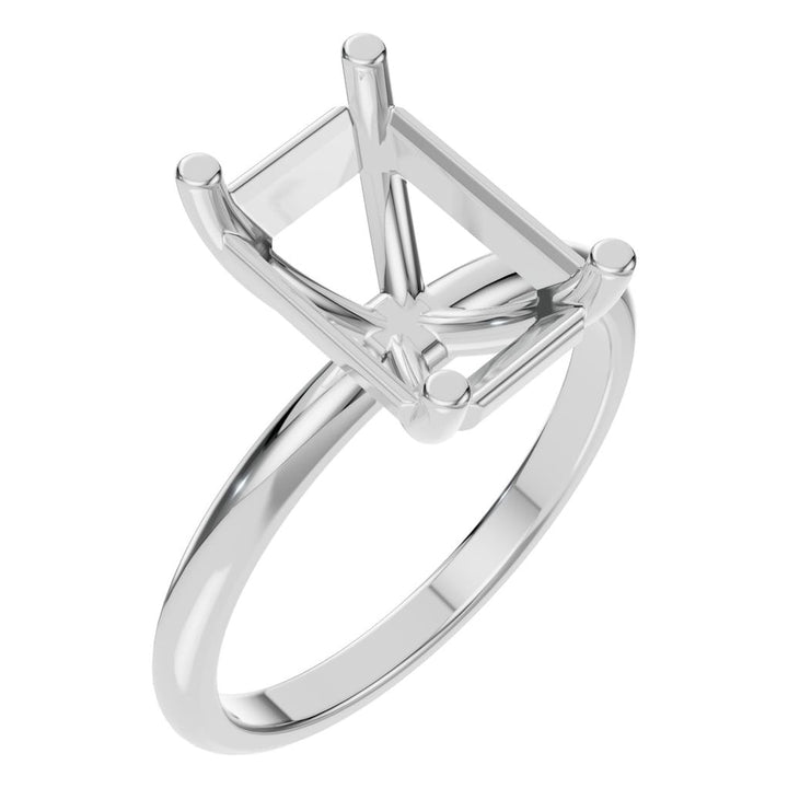 Solitaire Ring Mounting - Emerald 10X7mm