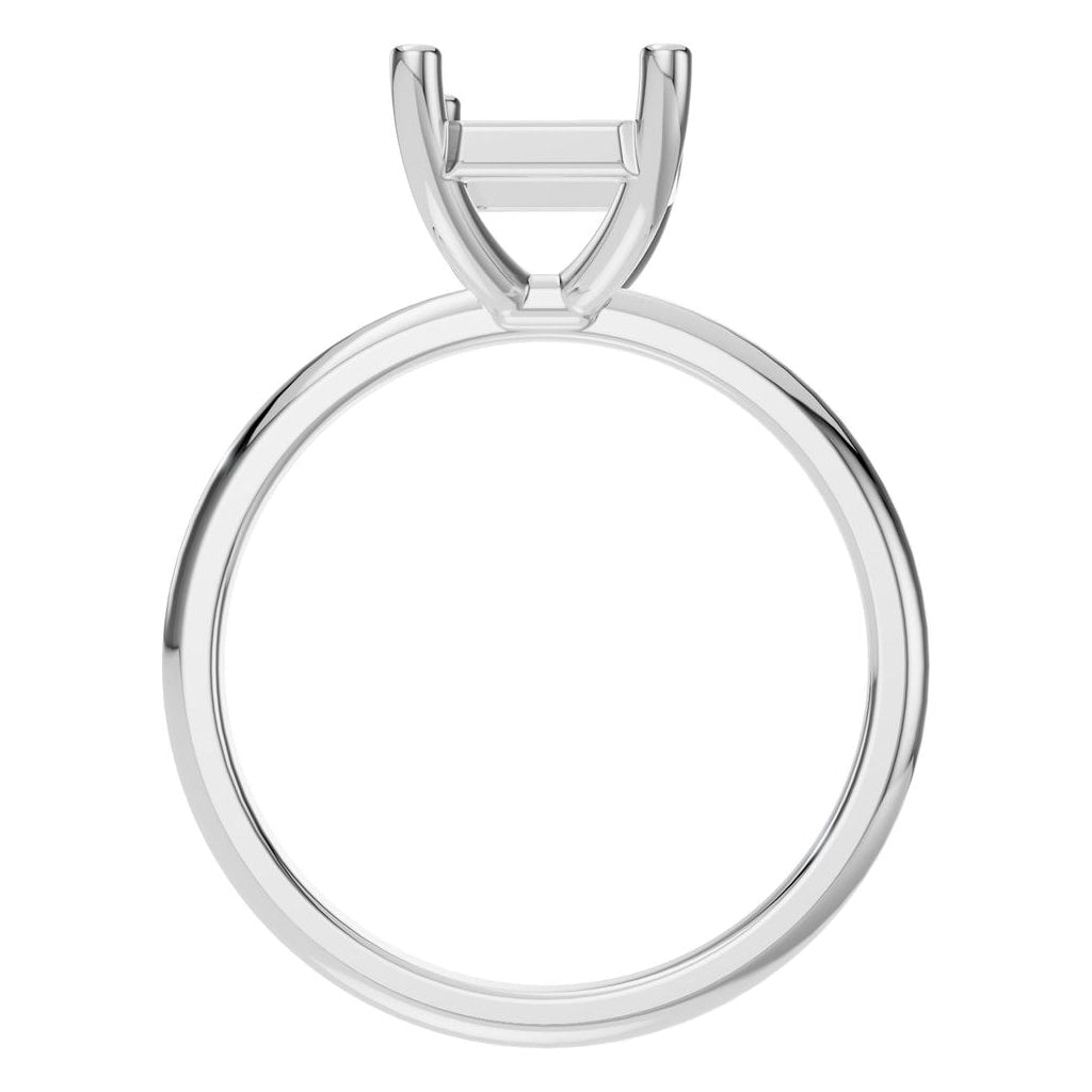 RI-7657 White Gold Ring UNSET - Top View