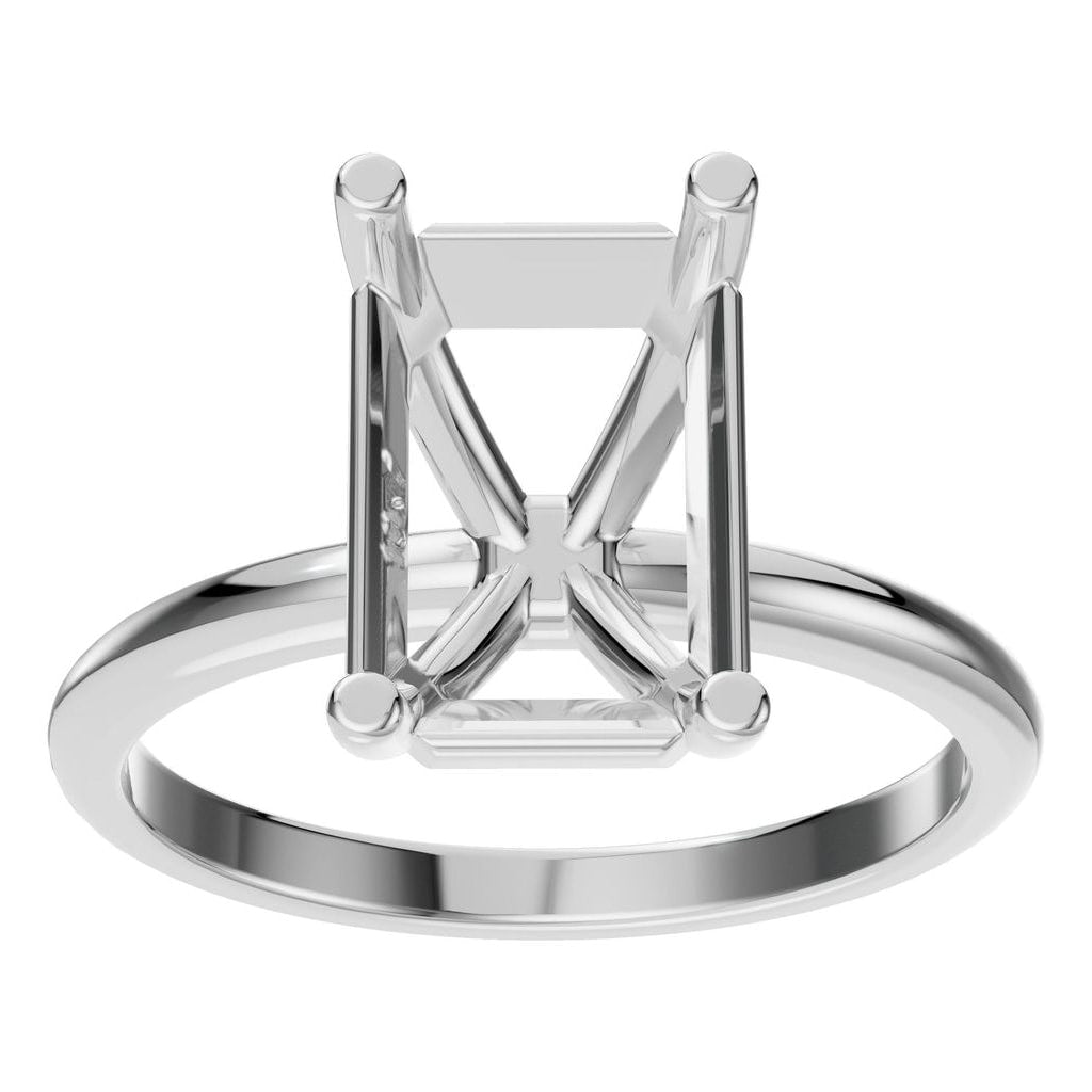 RI-7657 White Gold Ring UNSET - Front View