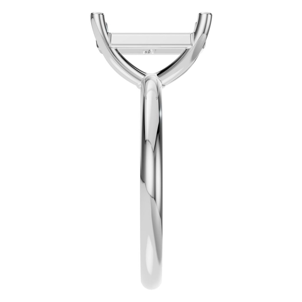 RI-7657 White Gold Ring UNSET - Side View