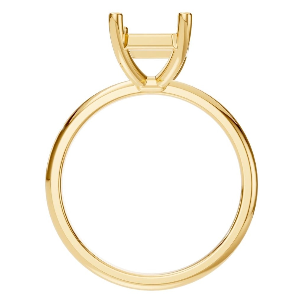 RI-7657 Yellow Gold Ring UNSET - Top View
