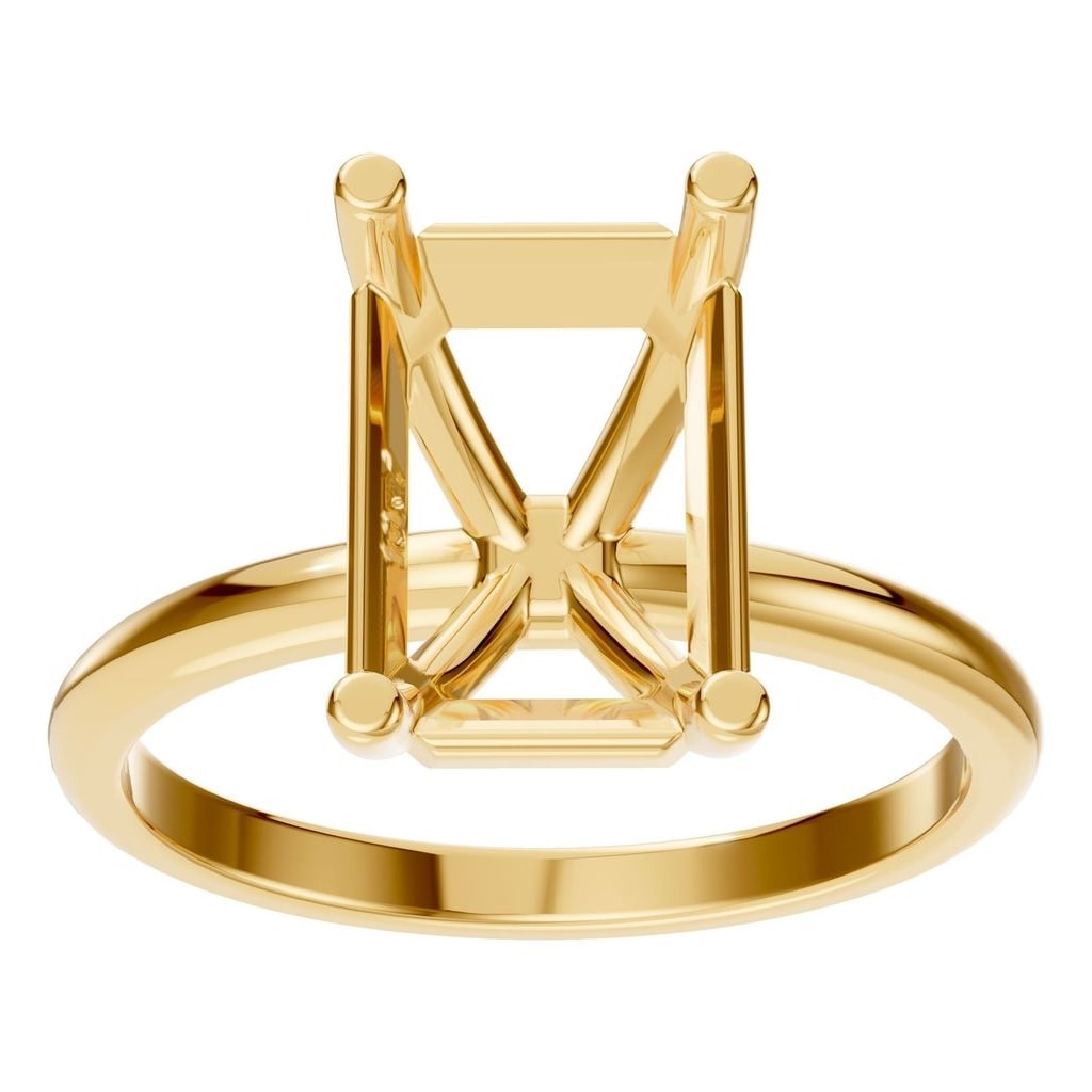 RI-7657 Yellow Gold Ring UNSET - Front View