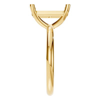 RI-7657 Yellow Gold Ring UNSET - Side View
