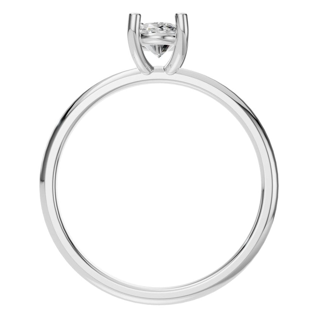RI-7657 White Gold Ring SET - Top View