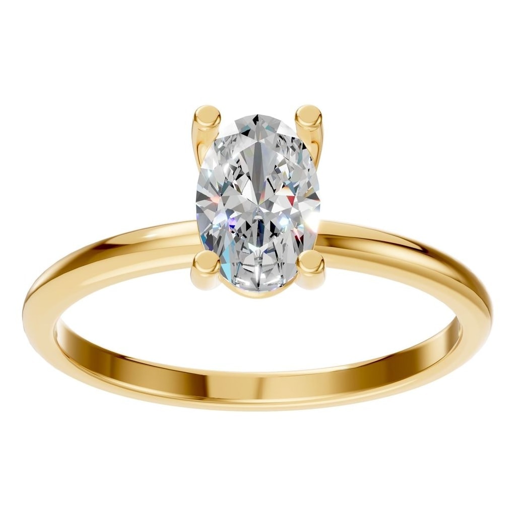 RI-7657 Yellow Gold Ring SET - Front View