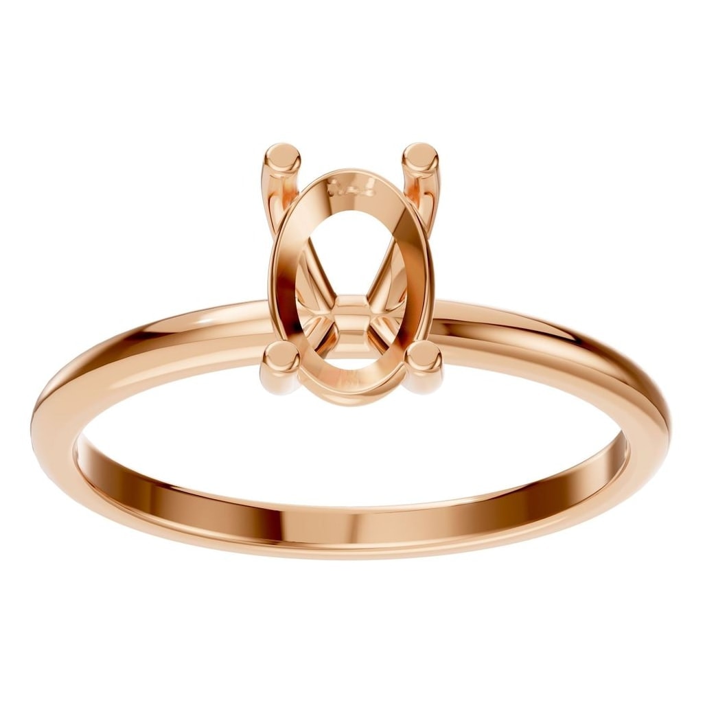 RI-7657 Rose Gold Ring UNSET - Front View