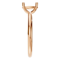 RI-7657 Rose Gold Ring UNSET - Side View