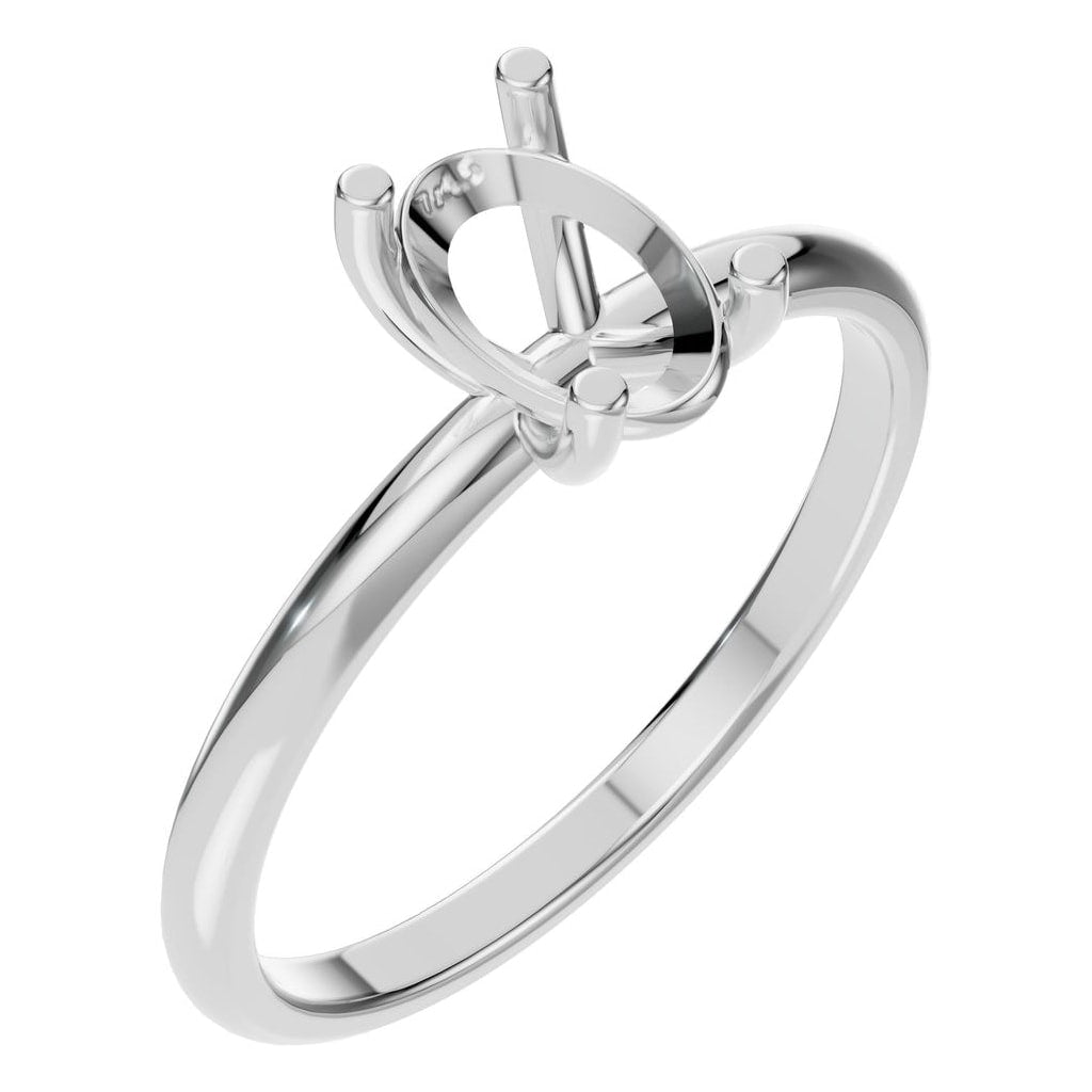 RI-7657 White Gold Ring UNSET - Main View