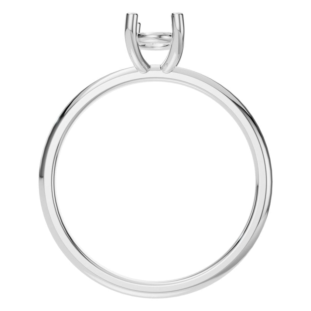 RI-7657 White Gold Ring UNSET - Top View