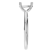 RI-7657 White Gold Ring UNSET - Side View
