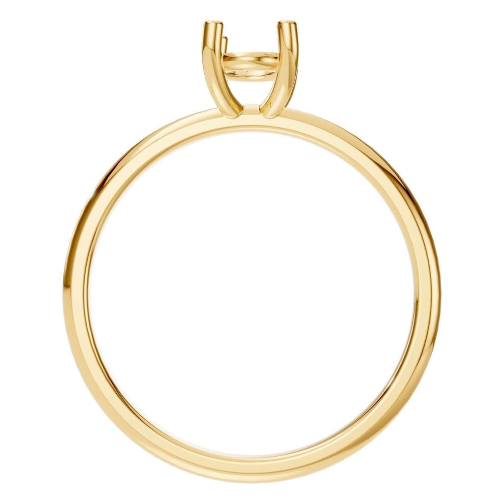 RI-7657 Yellow Gold Ring UNSET - Top View