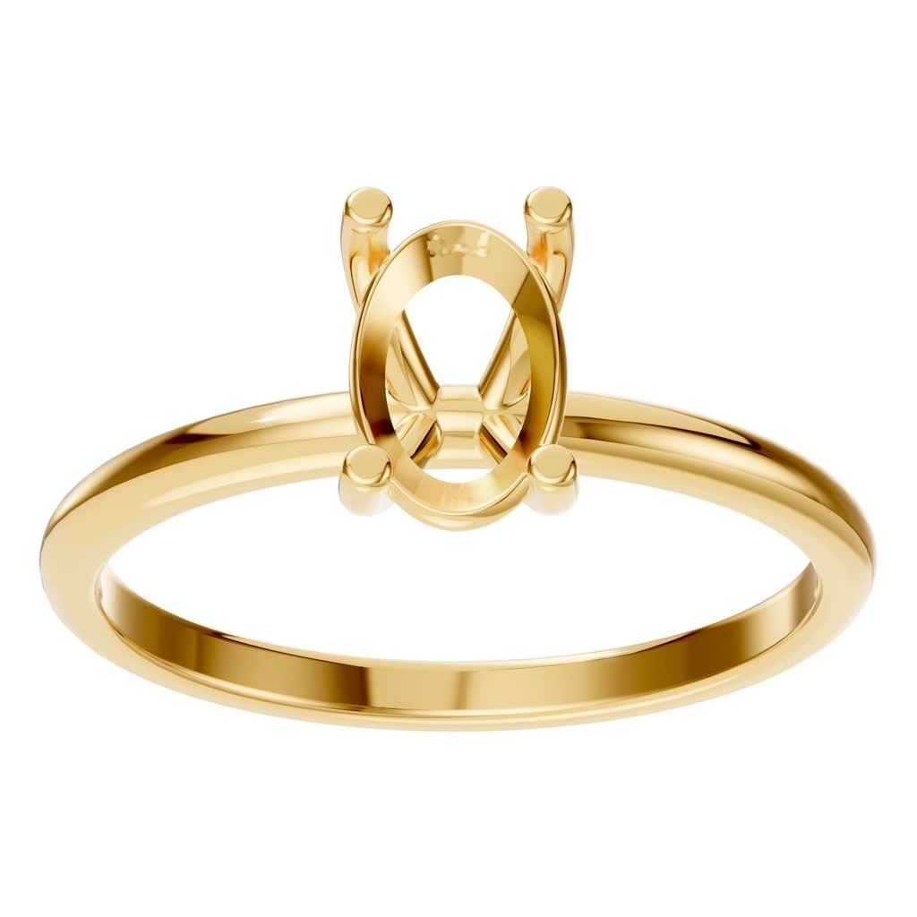 RI-7657 Yellow Gold Ring UNSET - Front View