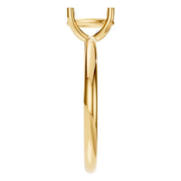 RI-7657 Yellow Gold Ring UNSET - Side View