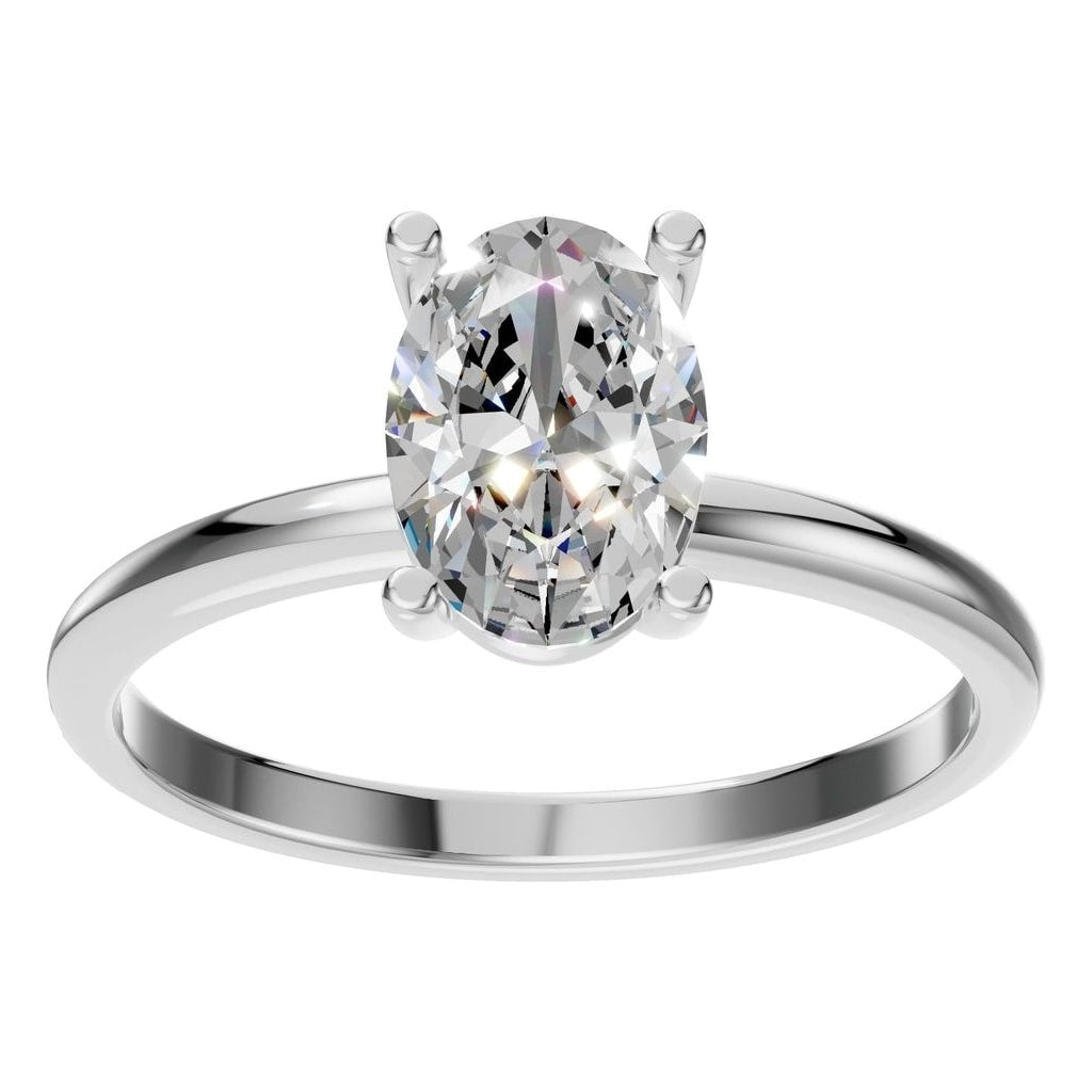 RI-7657 White Gold Ring SET - Front View